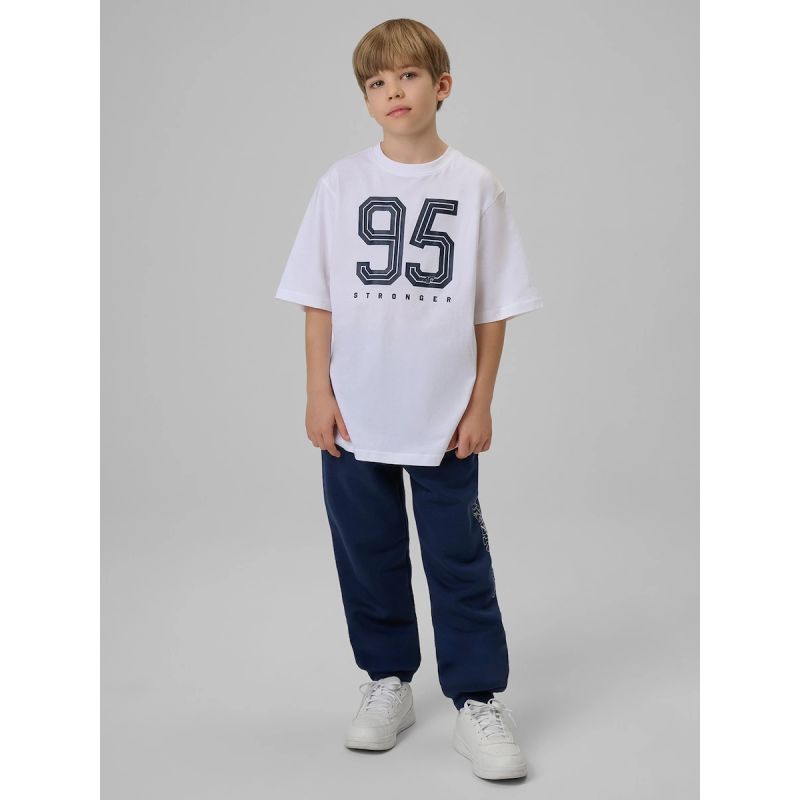 4F Boy's loose T-shirt with print 158/164 póló 4FJRSS26TTSHM3786-10S