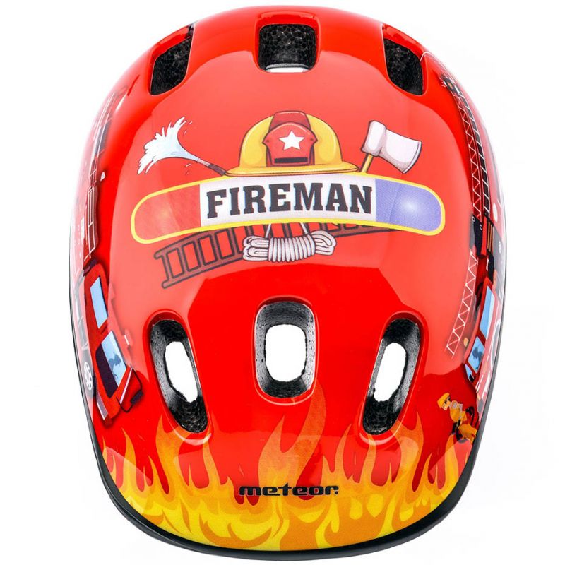 Meteor KS06 Firetracker bicycle helmet size S 48-52 cm Jr fekete helmets
