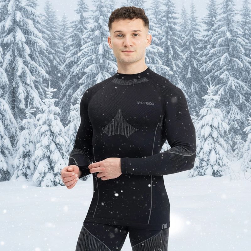 Meteor thermal underwear XL/XXLblack fekete férfi termoaktív ruha 16688