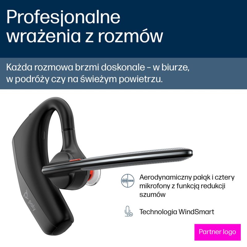 Poly Voyager Legend 30 Headset EMEA-INTL English Localization Euro plug Retail Packaging