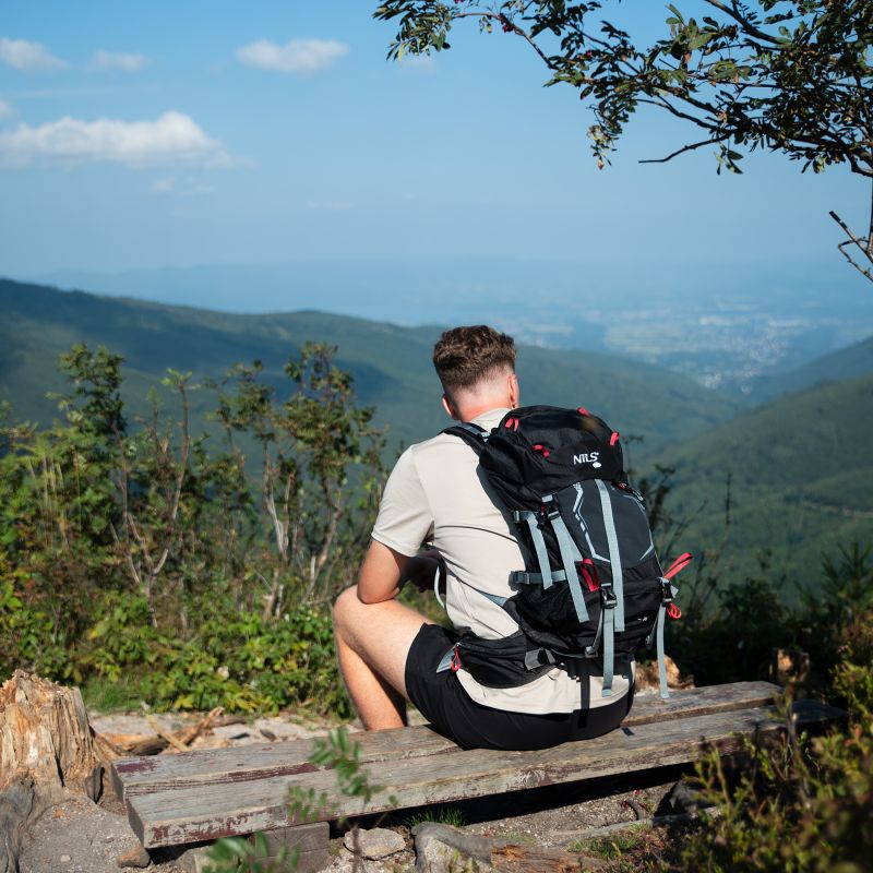 Nc1993 Northlake Black Tourist Backpack 30l+10 Nils Camp fekete hátizsák