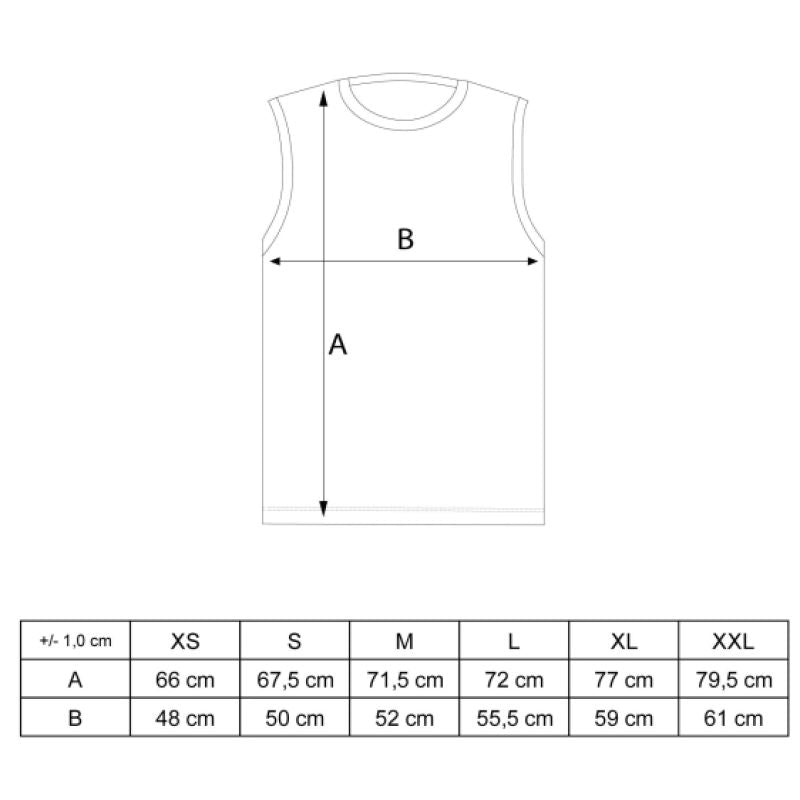 TOP TEN Kick light sleeveless top "BASIC" (WAKO APPROVED) czerwony+m póló 0416182-02M