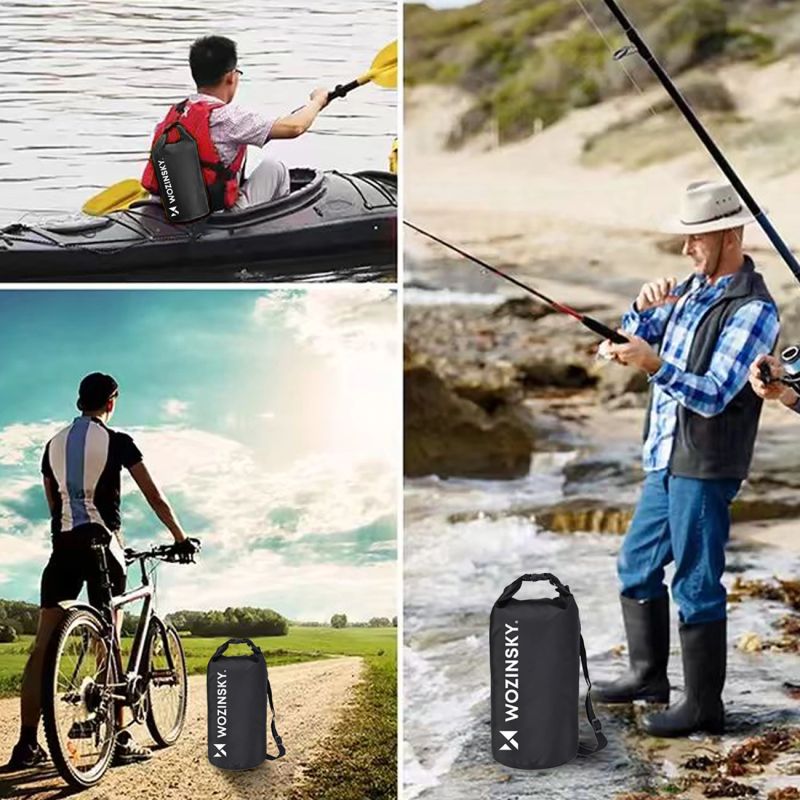 Wozinsky WWK-20 waterproof bag for kayak 20l - black fekete sup 304004-196028