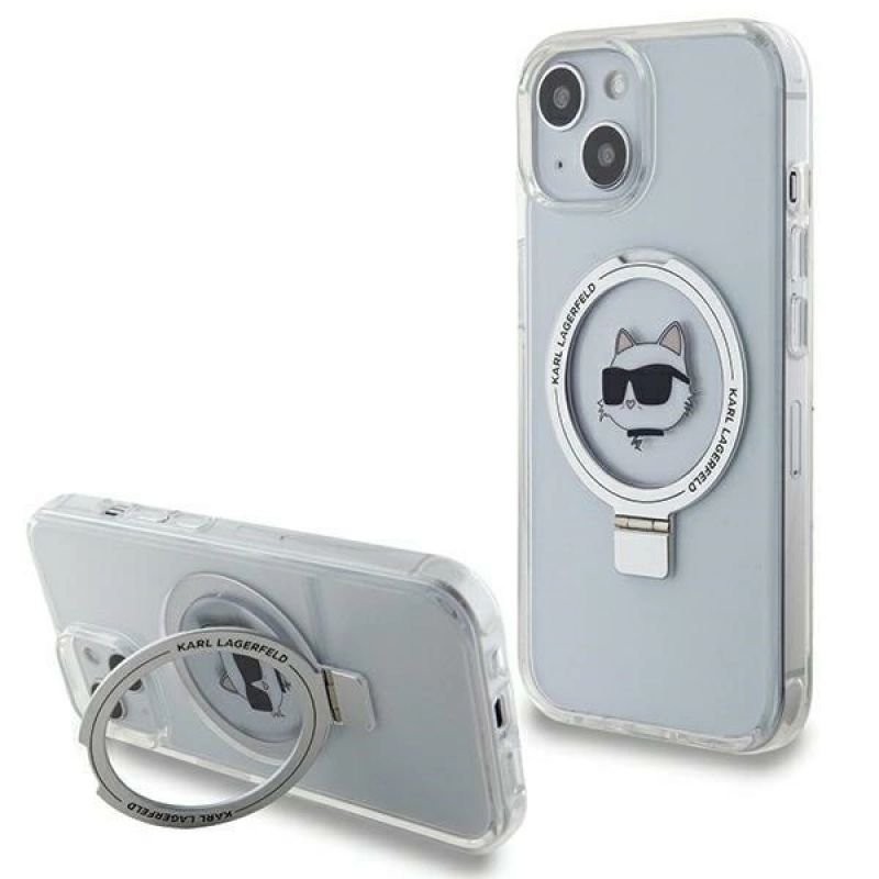 Karl Lagerfeld KLHMP15MHMRSCHH iPhone 15 Plus 6.7" /white hardcase Ring Stand Choupette Head MagSafe fehér cases