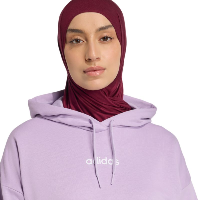 adidas Women's Essentials Linear French Terry Hoodie Purple JY0036 General