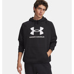 Under Armour Rival Fleece Logo Hoodie – black/white fekete kapucnis pulóver 596024