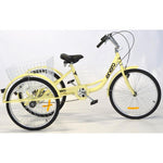 24-Inch Vanilla 3-Wheel Bike 1-Speed