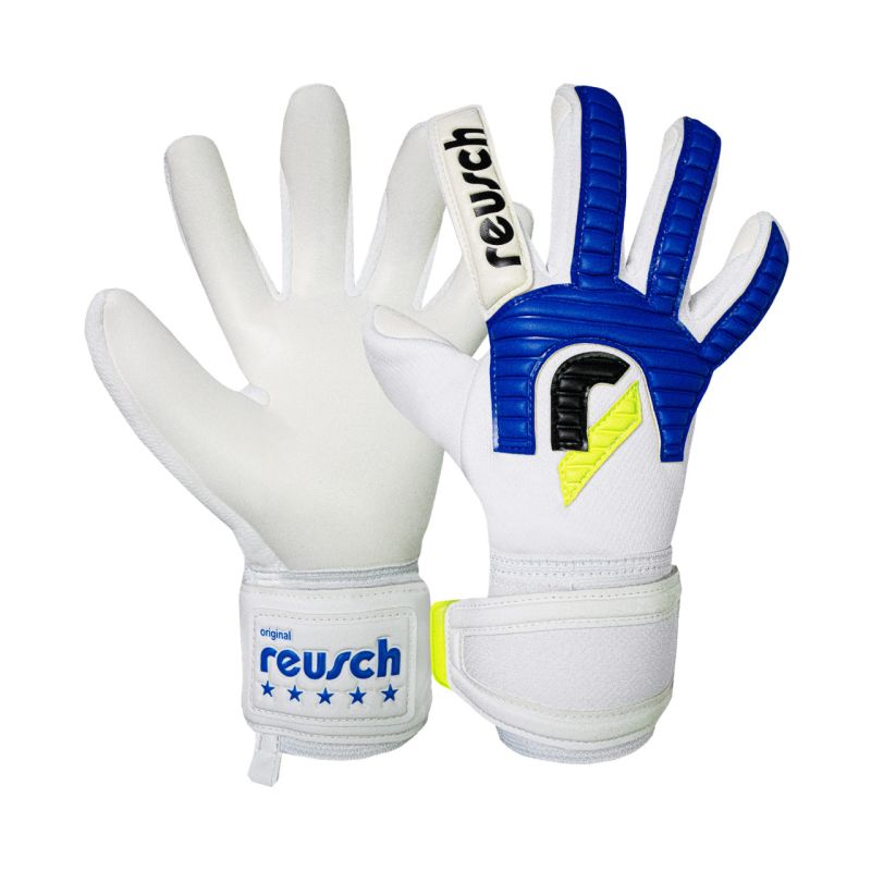 Reusch Legacy '86 Advance Goalkeeper Gloves White and Blue 5670206 kék kapuskesztyű