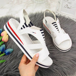 Rieker W V02Y5 wedge white fehér sandals