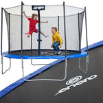Enero Foldable Garden Tramppoline With Inner Net 10ft 305cm fekete furniture