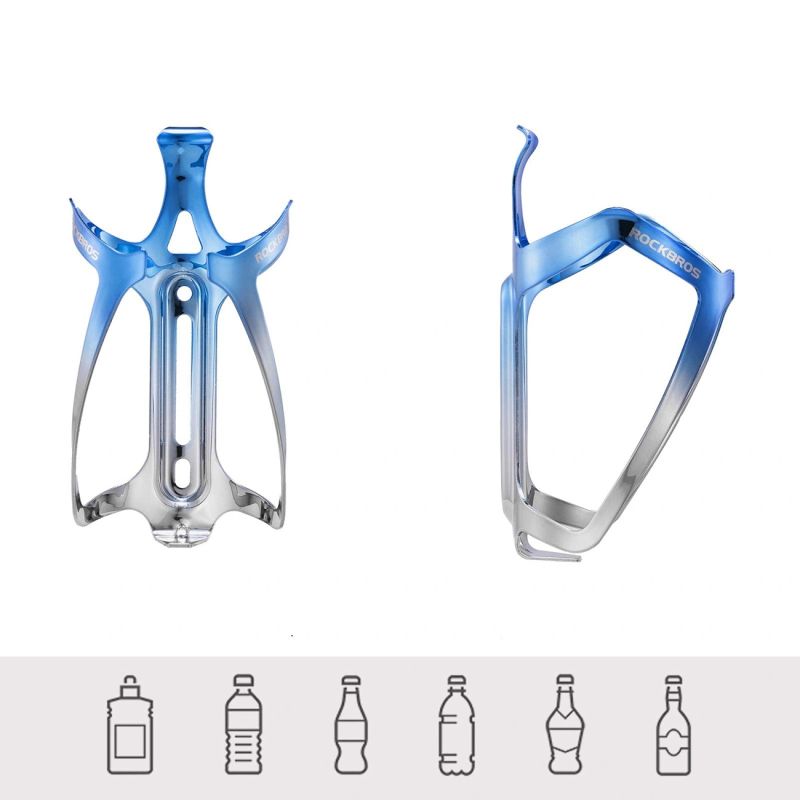 Rockbros RKL02 Aluminum Bottle Cage - Blue and Silver niebieski || srebrny training equipment