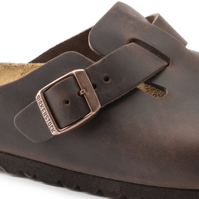Birkenstock Boston Habana Oiled Leather Regular Wide Women's/Men's Clogs (0860131) Egyéb