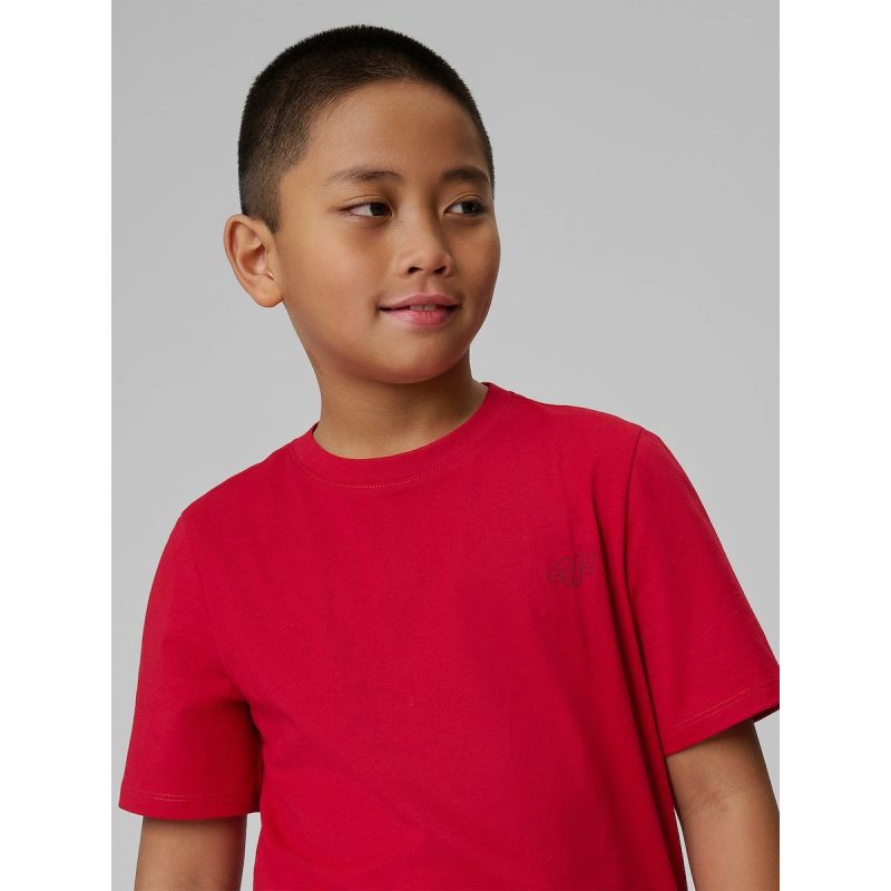 Boy's regular plain T-shirt 4F 4FJRSS26TTSHM3598-62S póló