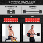 HMS SGR40 PRO SET 2in1 adjustable dumbbell set 43.5 kg csuklópánt 17-57-072