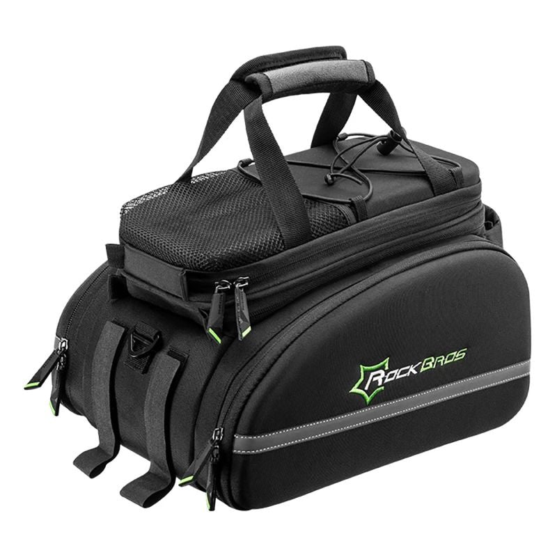 Rockbros A6-03BK bicycle for trunk 35 l with fold-out pockets - black fekete táska