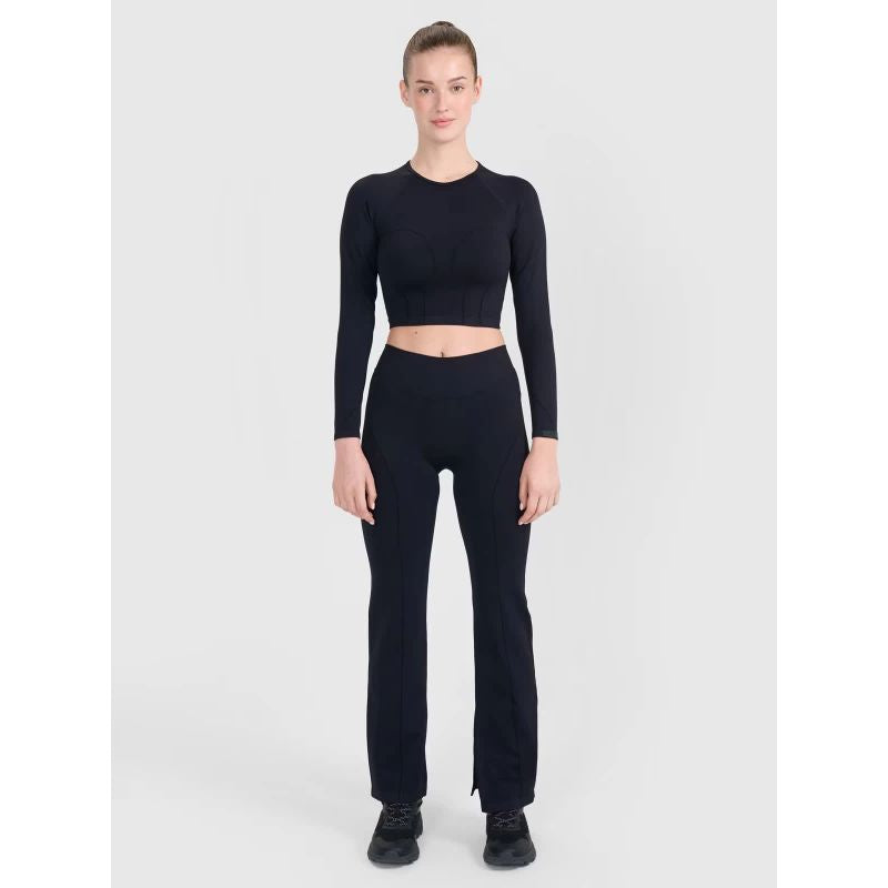 Women's seamless training pants with flared legs 4F 4FRSS25TFTRF1031-20S xs/s leggings