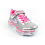 Skechers S Lights LED Children's Velcro for Girls szürke cipő