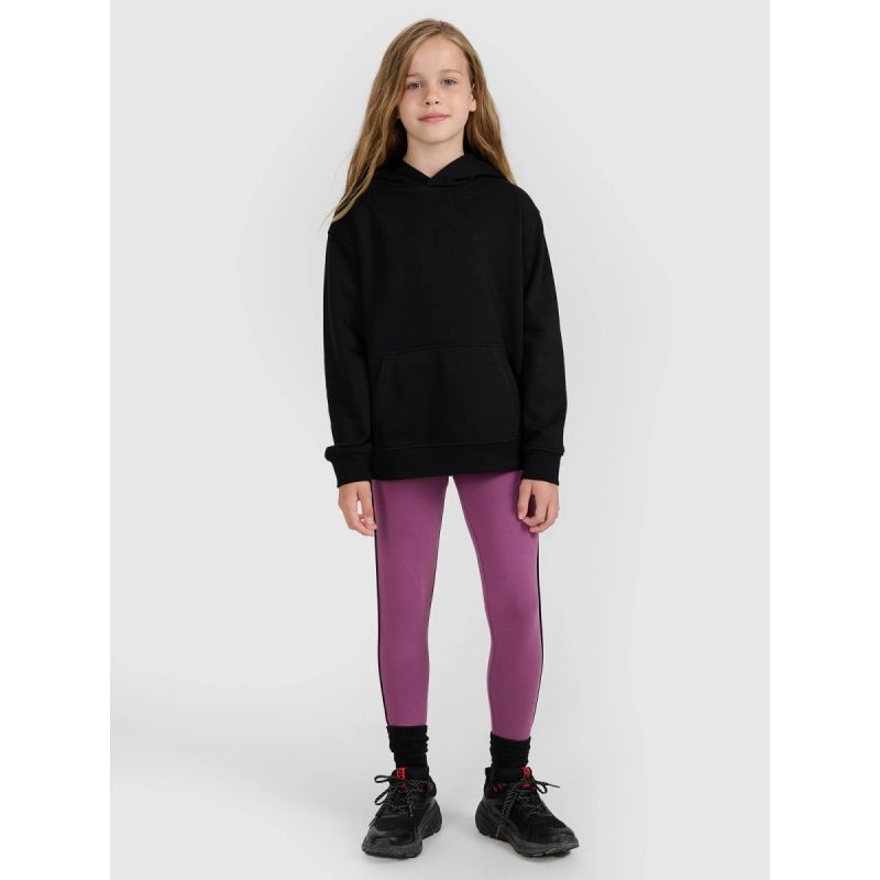 Girls' sweatshirt with hood, open, 4F 4FJWMM00TSWSF1862-20S kapucnis pulóver