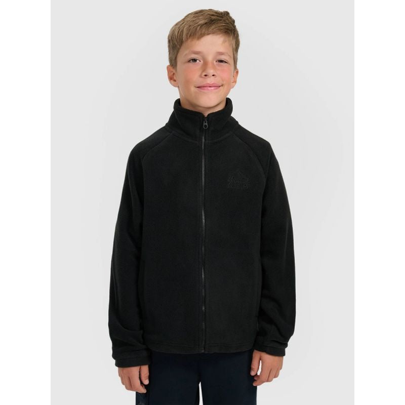 Regular fleece with stand-up collar for boys 4F 4FJRAW25TFLEM490-20S pulóver