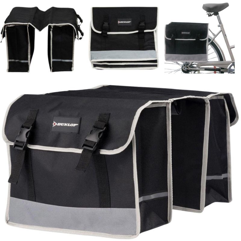 Dunlop double pannier rack bicycle 26L fekete táska 417400