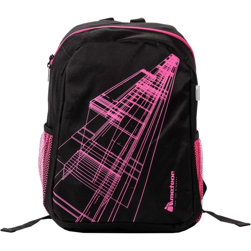 Meteor Hathor Backpack Black and Pink fekete hátizsák 75459