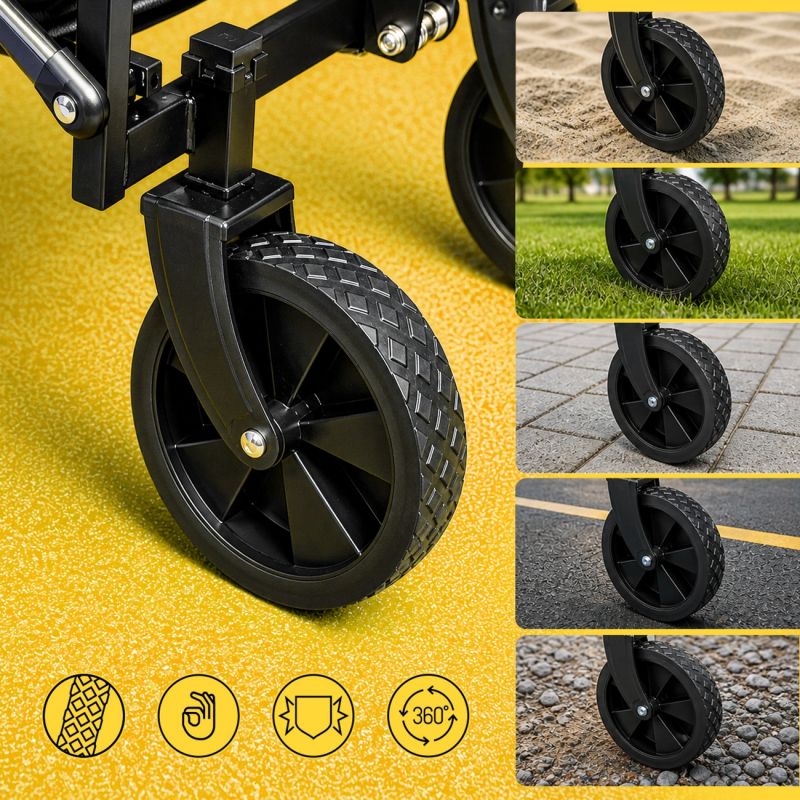 Wozinsky WZP-80 beach, tourist, garden, durable, wide wheels, up to - black fekete elektronika 304004-210220