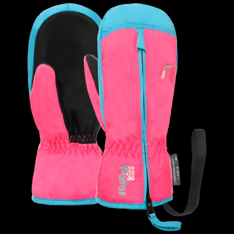 Reusch Ben Mitten children's winter gloves, waterproof, insulated, pink and blue (62/85/408/3305) Sapka
