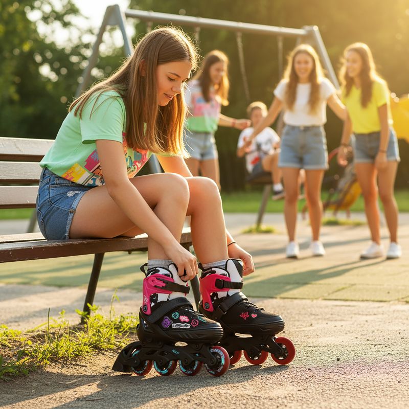 Na2053a Vibe Pink Roller Skates Size M(37-40) Nils Extreme rózsaszín görkorcsolya