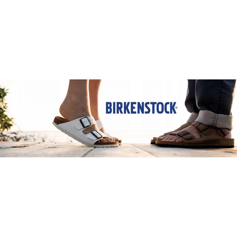 Birkenstock Women's/men's brown Arizona Nubuck Habana narrow flip-flops (52533) cipő