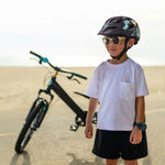 Wozinsky Children's MTB Bike Helmet with Detachable Visor XS - Black 48-52 cm \ czarny védőfelszerelés HT-45R-199825