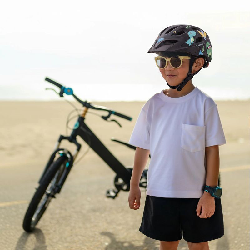 Wozinsky Children's MTB Bike Helmet with Detachable Visor XS - Black 48-52 cm \ czarny védőfelszerelés HT-45R-199825
