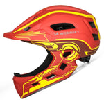 Wozinsky Kids' Full Face Bike Helmet with USB Rear Light S - Red and Yellow czerwony || żółty védőfelszerelés HT-27N-199813