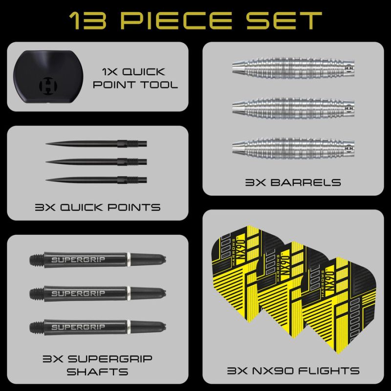 Harrows NX-90 Bomb QP 90% Steeltip Darts kiegészítő NX-90BombQP