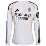adidas Real Madrid 25/26 Long Sleeve Home Men's Jersey JN8884 fehér póló