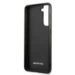 DC AMG S21 FE G990 czarny/black hardcase Leather Debossed Lines fekete telefontok