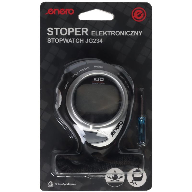Enero Electronic Stopwatch 100 Times fekete for school, stopwatches