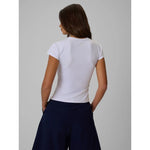 4F Women's slim plain T-shirt ruházat