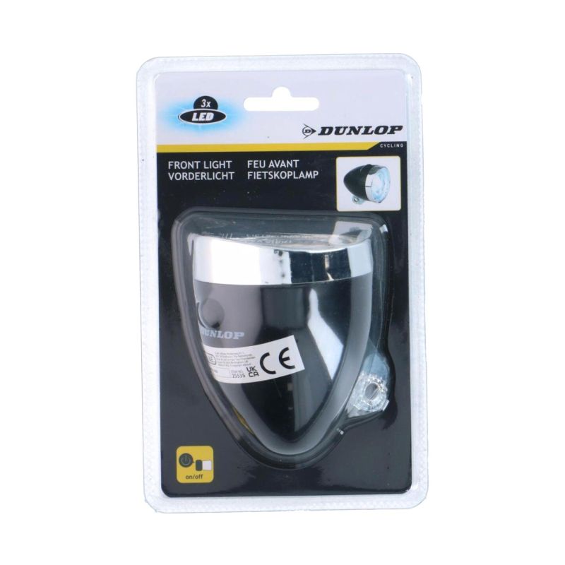 Dunlop 3 LED Front Bike Light fekete kiegészítő 255354