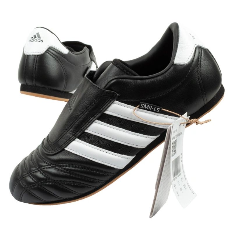 Adidas Women's Taekwondo Sports Shoes Black Leather Slip-On fekete zokni
