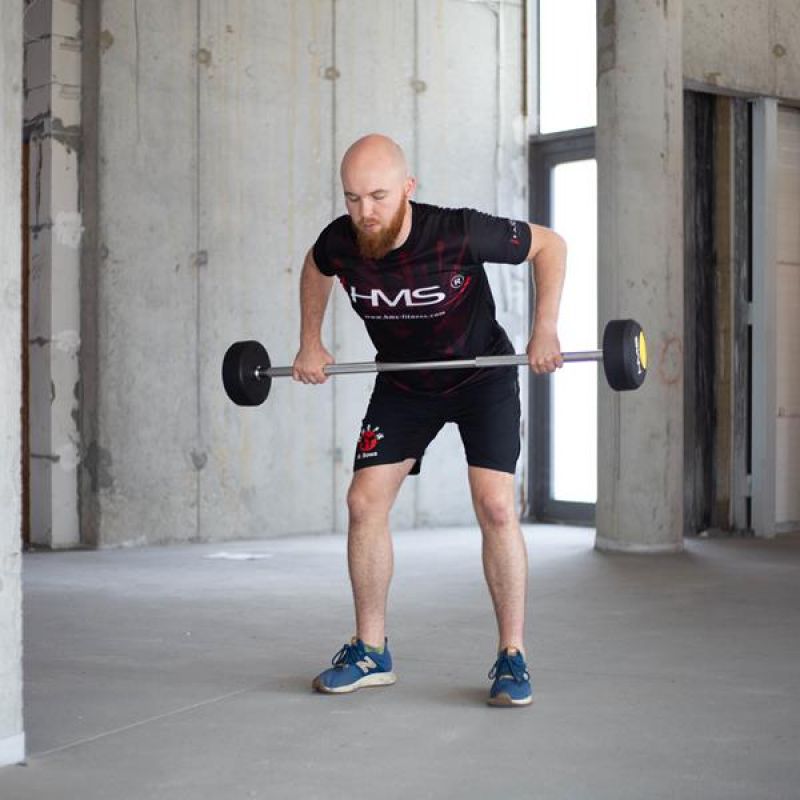 HMS Rubber-coated fixed barbell/bar 10 kg GSG-10 fekete súlyzó 17-58-014