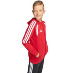 adidas Tiro 26 League Sweat Full Zip Hoodie for Kids Red KF9101 104cm kapucnis pulóver