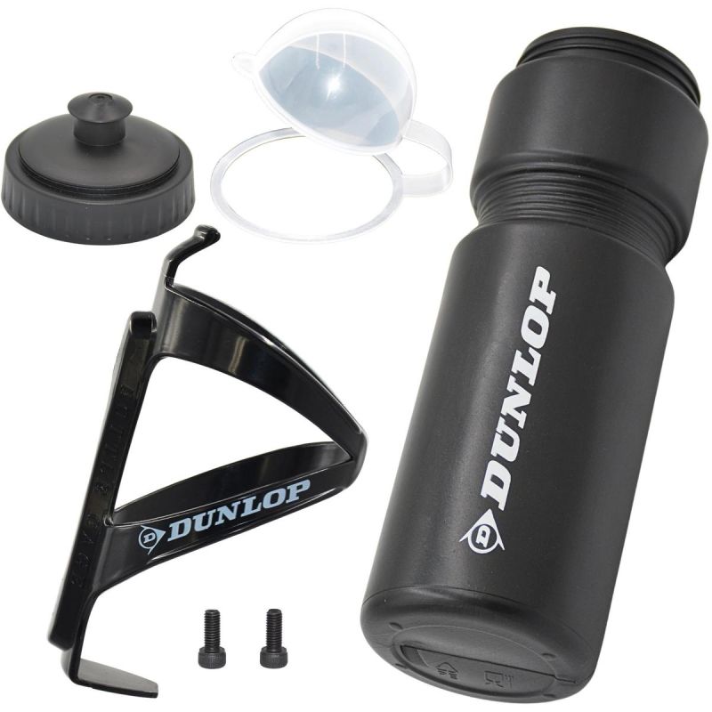 Dunlop 750ml Bicycle Bottle With Cage Black fekete kulacs GSP-275085