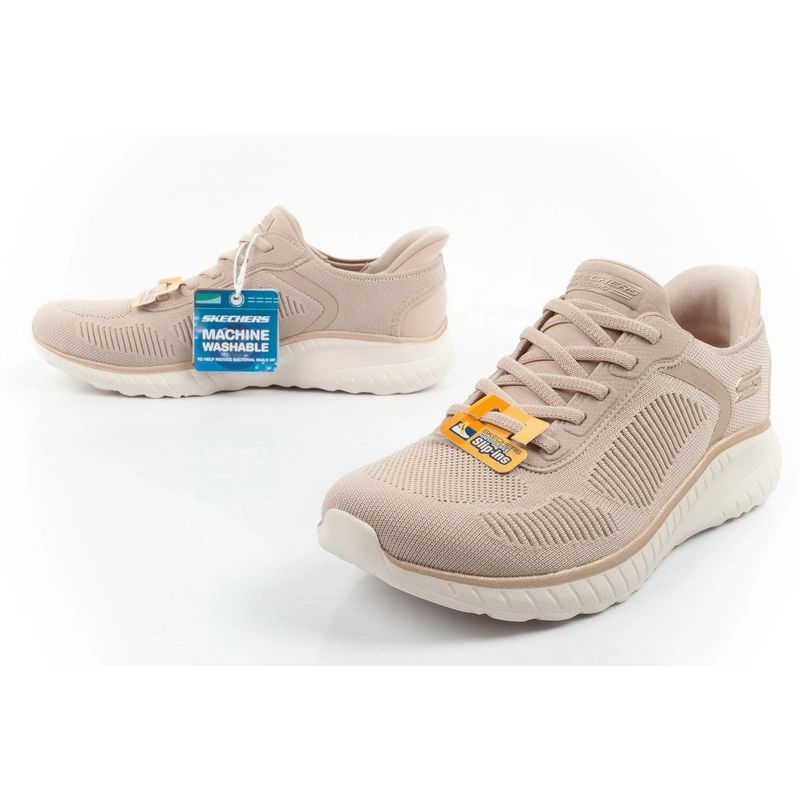 Skechers Bobs Squad Chaos SLIP-INS Women's Sports Beige bézs cipő