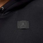 AIR Jordan Women's Flight Fleece Satin-Lined Pullover Hoodie Black - fekete pulóver