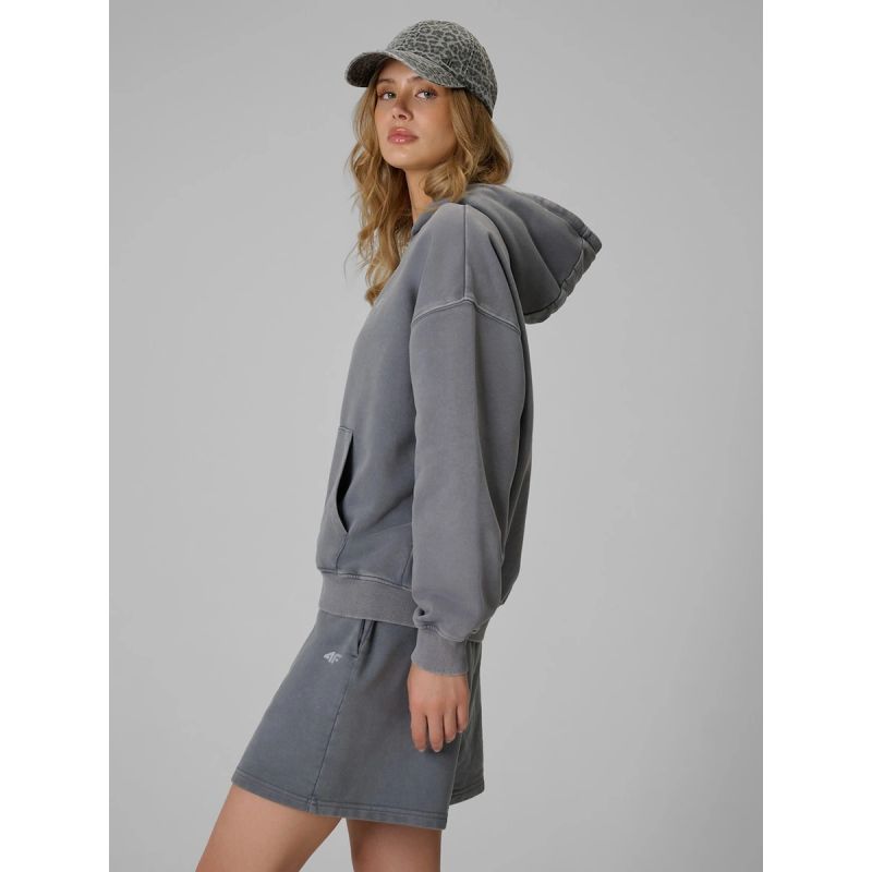 4F Women's oversize sweatshirt with hood pulóver