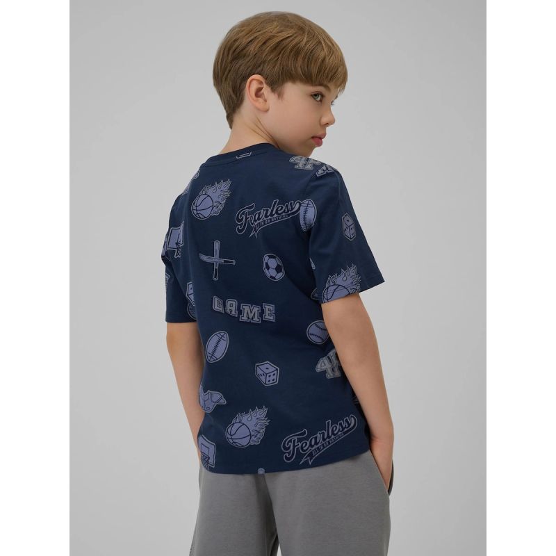 Boy's regular printed T-shirt 4F 4FJRSS26TTSHM3466-31A shirts