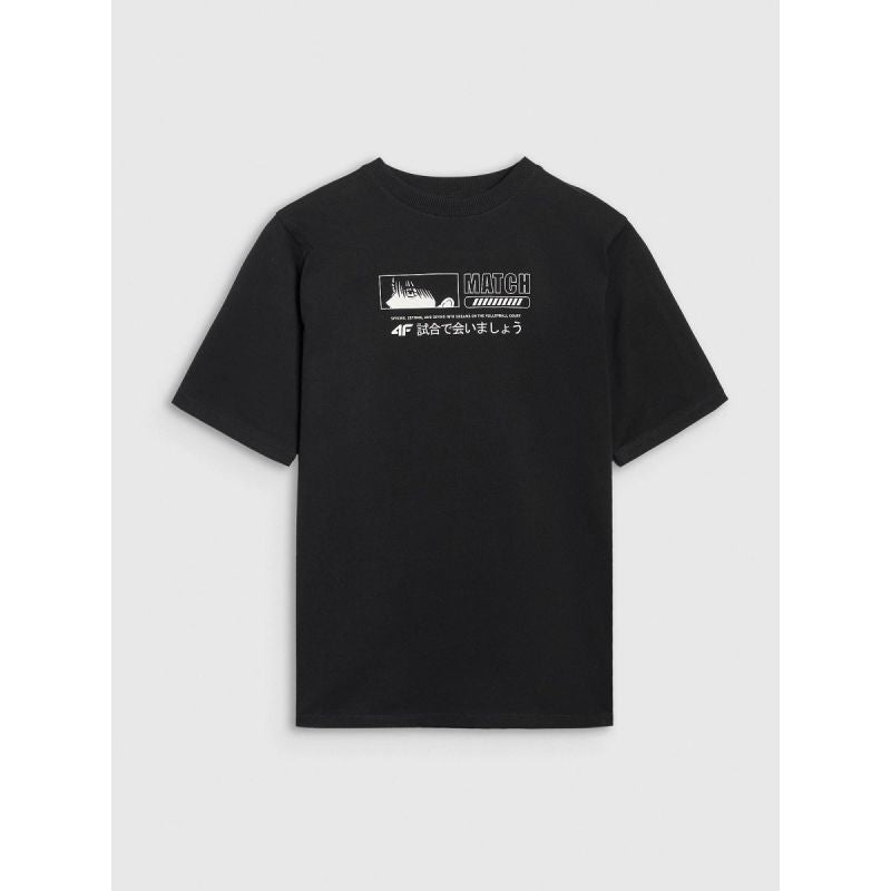 Boy's oversize T-shirt with print 4F 4FJRAW25TTSHM3065-20S