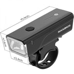 Rockbros 24510003001 Front Bike Light 260 lm + USB-C - USB-A Cable - fekete lights, tourist equipment