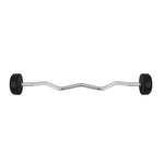 HMS Rubber-coated barbell/curl bar 30 kg GSL-30 fekete súlyzó 17-58-022