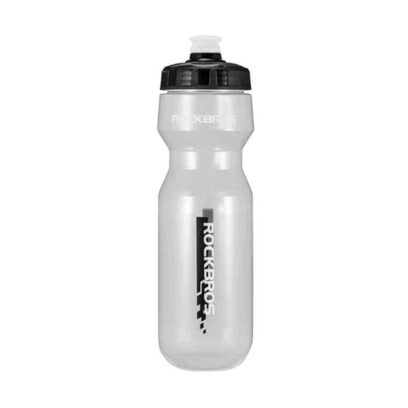 Rockbros 750 ml Bicycle Bottle - Transparent with Black Mouthpiece czarny || przezroczysty water bottles, training equipment